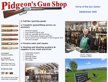 Tablet Screenshot of pidgeonsgunshop.com